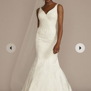 Oleg Cassini Elegant White Wedding Dress